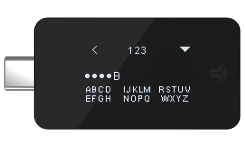 Manufacturer animation frame showing Nova’s password entry before the two edge-touch indicators appear.