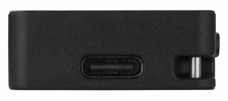Close-up of the USB-C port at one end of Blockstream Jade Core.